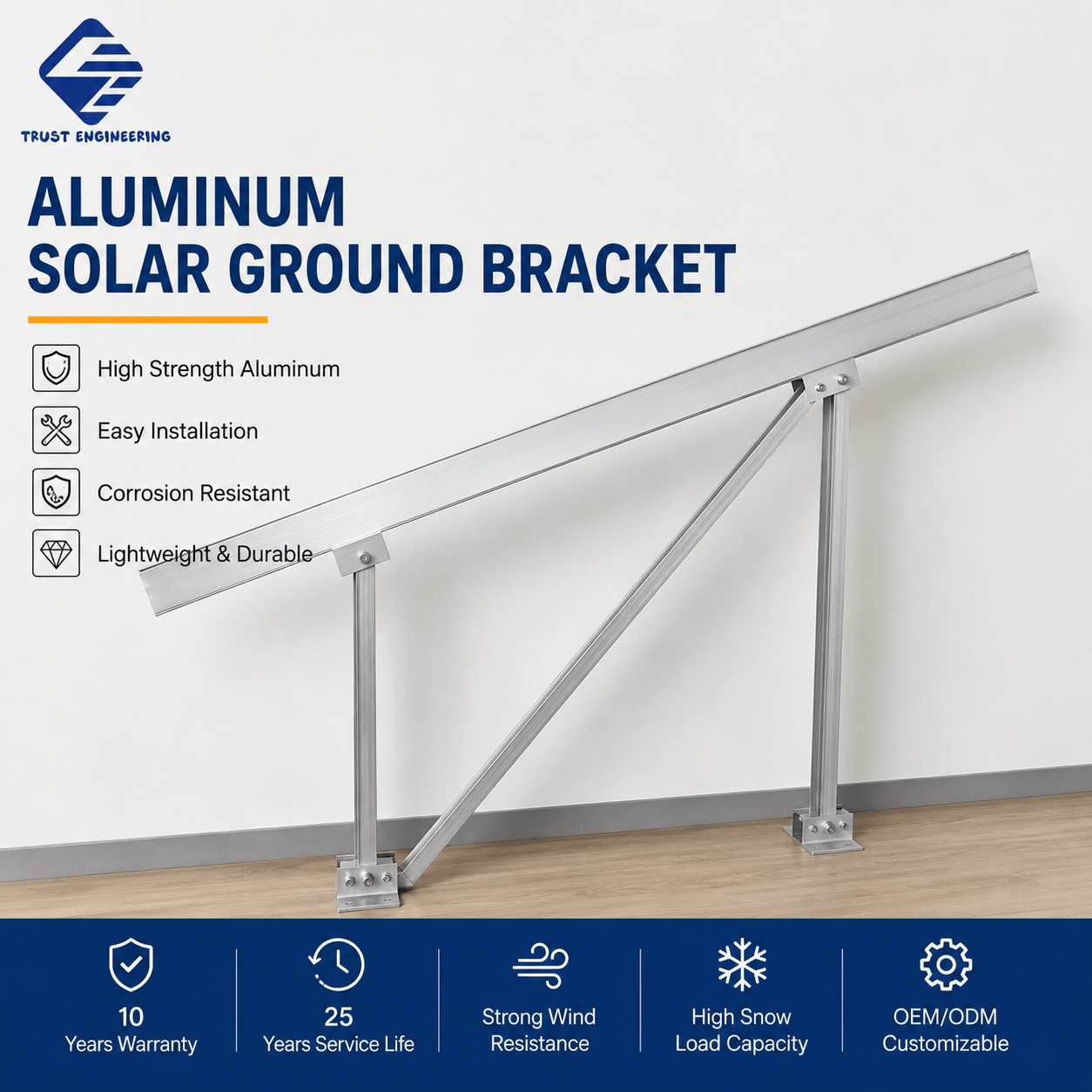 Aluminum solar ground bracket product showcase