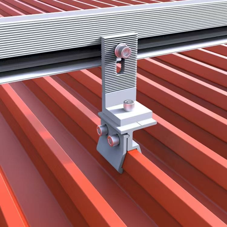 L feet bracket on corrugated metal roof