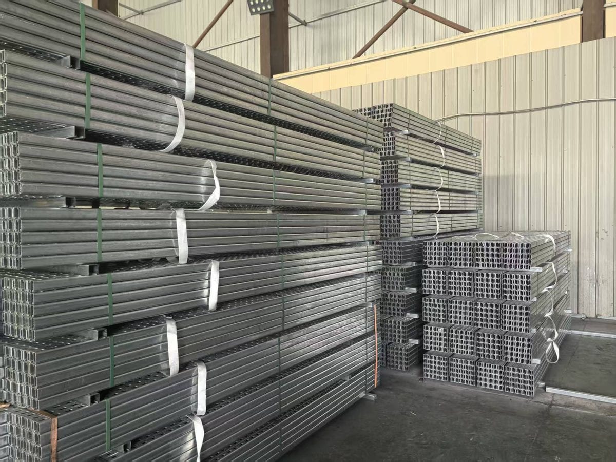 Steel channel warehouse storage