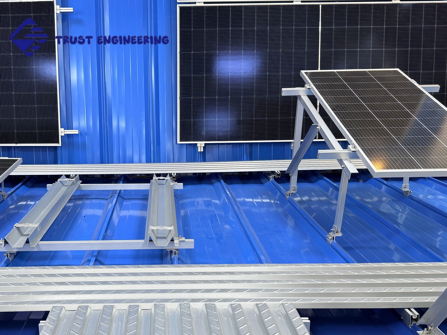 Completed tile roof solar array